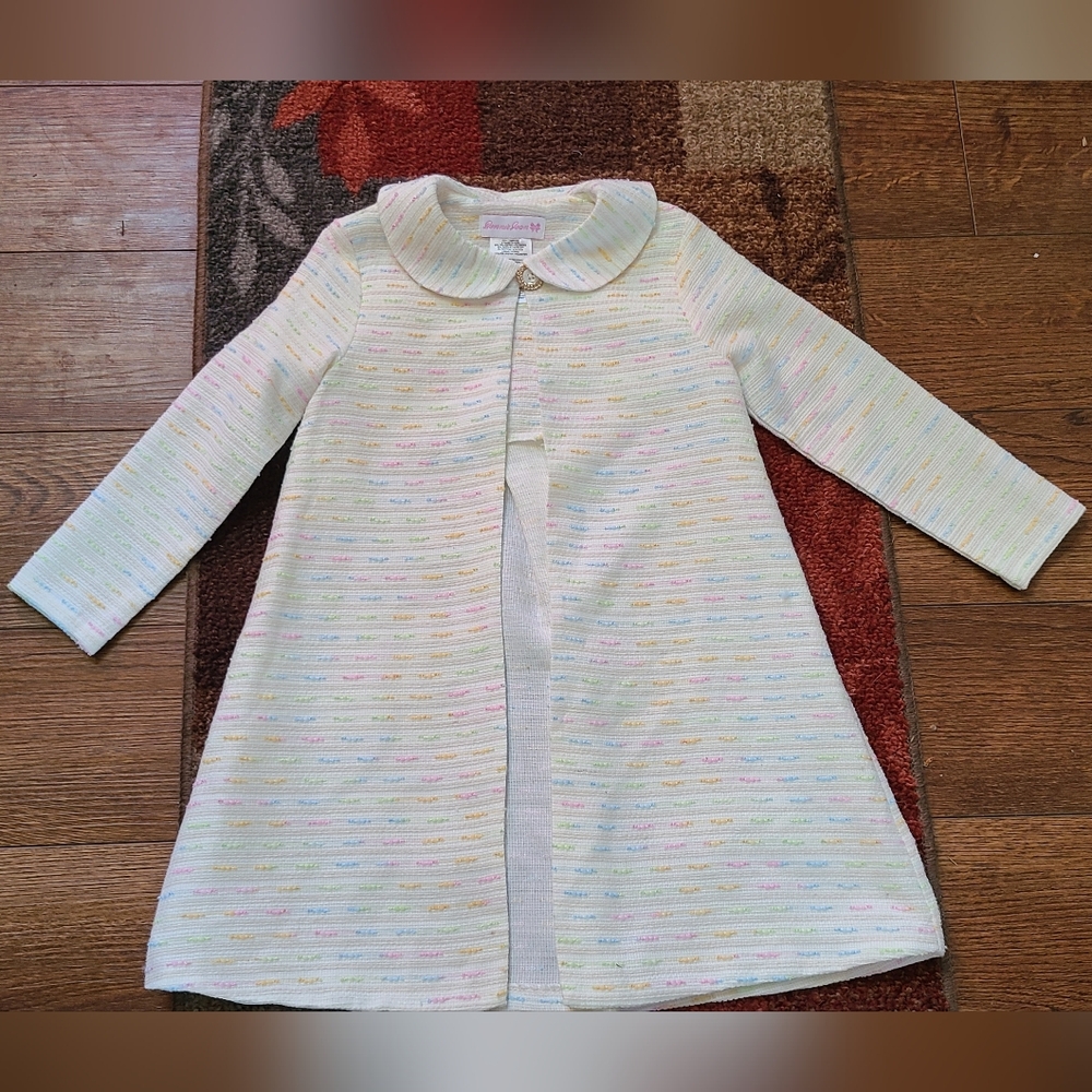 Bonnie Jean Multicolor Textured Dress Coat 4T